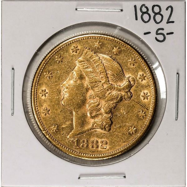 1882-S $20 Liberty Head Double Eagle Gold Coin