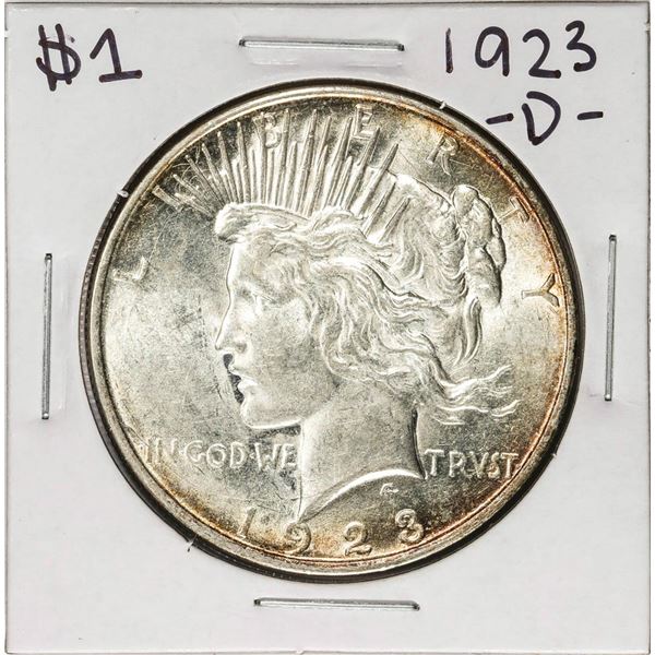 1923-D $1 Peace Silver Dollar Coin