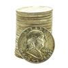 Image 1 : Roll of (20) Brilliant Uncirculated 1960-D Franklin Half Dollar Coins