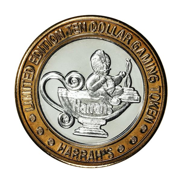 .999 Silver Harrah's Reno, Nevada $10 Casino Limited Edition Gaming Token