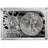 Image 1 : 1993 $1 American Silver Eagle Coin & 2oz Silver Bar Set