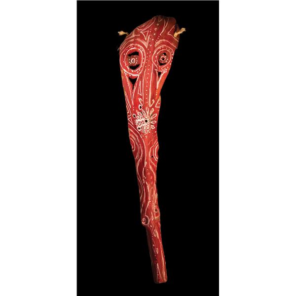 LEROY SCHMALTZ EARLY HAND PAINTED PALM SPATHE FETISH.