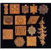 Image 1 : A GROUP OF 14 OA MASTER PATTERN FLORAL ORNAMENTAL CARVINGS.