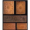 Image 1 : A GROUP OF 5 OA MASTER PATTERNS - HAWAIIAN HOTEL PINEAPPLE ACCENT PANEL CARVINGS.