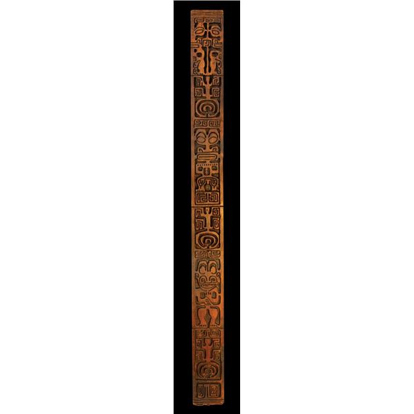 OA VERTICAL MARQUESAN TIKI WALL TRIM WALL SAMPLE.
