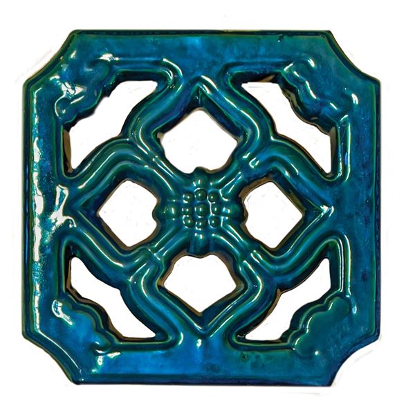 NONAMAX - OCEANIC ARTS CERAMIC CHINESE SCREEN TILE SAMPLE.