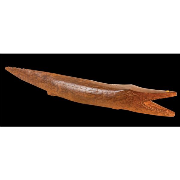 MELANESIAN CROCODILE CARVING.