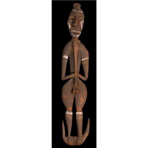 MIDDLE SEPIK RIVER SKULL HOOK FIGURE.