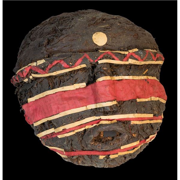 UNUSUAL AFRICAN ANGOLAN HELMET RITUAL MASK.