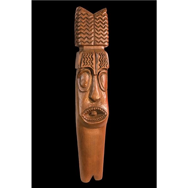 #455 "KAUAI HEAD" WALL MASK SHOWROOM WALL SAMPLE CARVING.