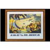 Image 1 : HAWAII VIA PAN AMERICAN - HONOLULU CLIPPER POSTER REPRINT IN FRAME.