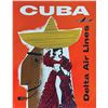 Image 1 : DELTA AIR LINES CUBA TRAVEL POSTER.