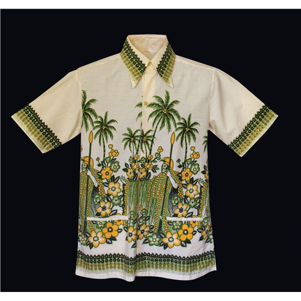 MOD KING KAMEHAMEHA MEN'S HAWAIIAN LANAI SHIRT.