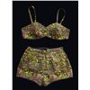 Image 1 : MOD HAWAIIAN PRINT TWO-PIECE HIGH WAISTED SWIMSUIT.