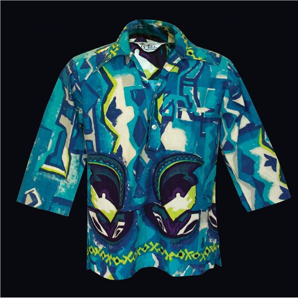 MOD KING KAMEHAMEHA MEN'S HAWAIIAN LANAI SHIRT.