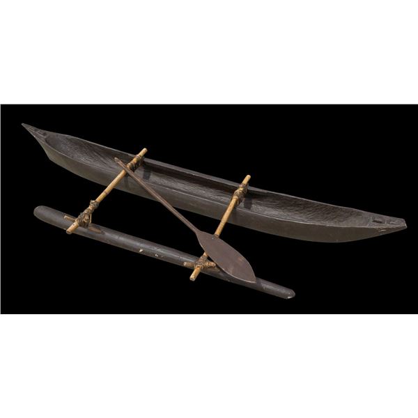 OCEANIC ARTS SAMOAN OUTRIGGER CANOE.