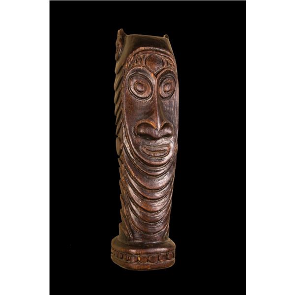 #233 "TIKI DOOR PULL" - NEW GUINEA ANCESTRAL FIGURE MASTER PATTERN CARVING.