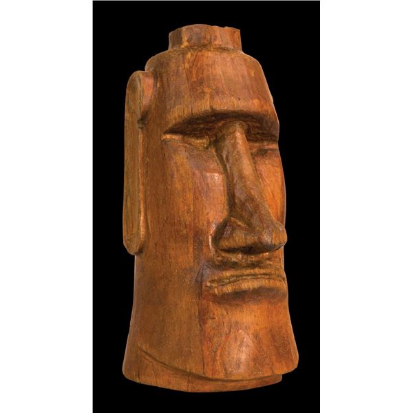 #233 "AKU AKU HEAD" HISTORIC OA MOAI TIKI MASTER PATTERN CARVING.
