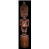 Image 1 : #210 "MAORI TIKI" FIGURE DOOR PULL SHOWROOM SAMPLE CARVING.