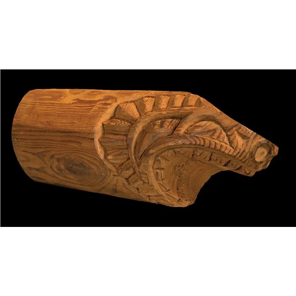 OA LEROY SCHMALTZ HAWAIIAN KU TIKI GOD HEAD ARCHITECTURAL POST END.