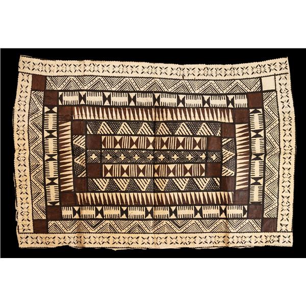 VINTAGE VATULELE FIJIAN ISLANDS TAPA CLOTH - MOCE.