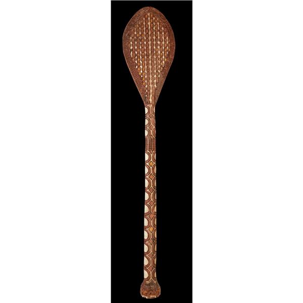 #301 "COOK ISLAND CEREMONIAL PADDLE" OA SHOWROOM WALL SAMPLE CARVING.