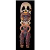 Image 1 : #447 "NEW GUINEA CARVED & POLYCHROMED FIGURE" OA SHOWROOM WALL SAMPLE.