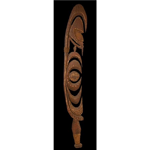 #454 "NEW GUINEA KAMANGGABI" WALL FIGURE OA SHOWROOM WALL SAMPLE CARVING.