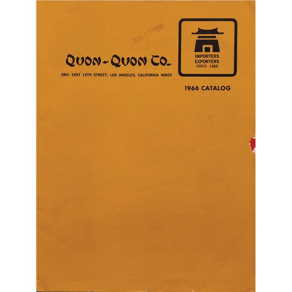 QUON-QUON CO RATTAN AND BASKET IMPORT CATALOG.