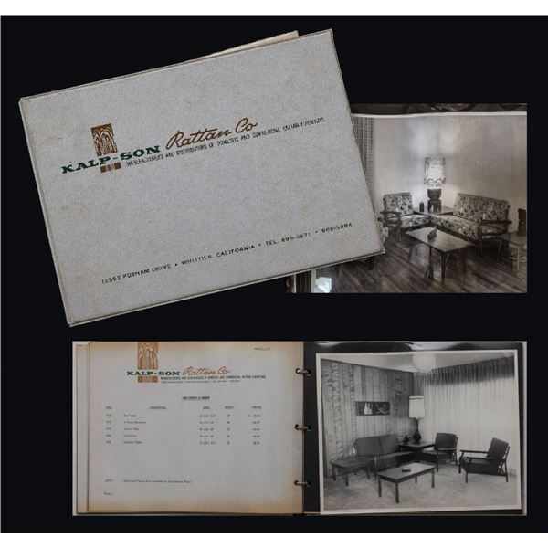 KALP-SON RATTAN CO RATTAN FURNITURE CATALOG BINDER WITH PHOTOS.