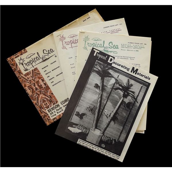 BENSON COMPANY - TROPICAL SEA MAILER CATALOG SET WITH PRICE LISTS.