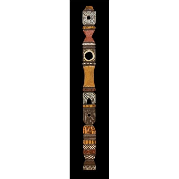 OA LEROY SCHMALTZ DOUBLE SIDED DECORATIVE SPEAR PANEL.