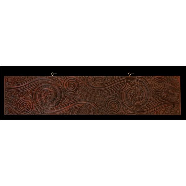 HAWAII KAI, NEW YORK CITY RESTAURANT MAIN MAORI WALL PANEL MASTER PATTERN CARVING.