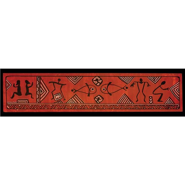 LEROY SCHMALTZ - "ALII MOA PORIA" ABORIGINAL DOUBLE SIDED PANEL PAINTING.
