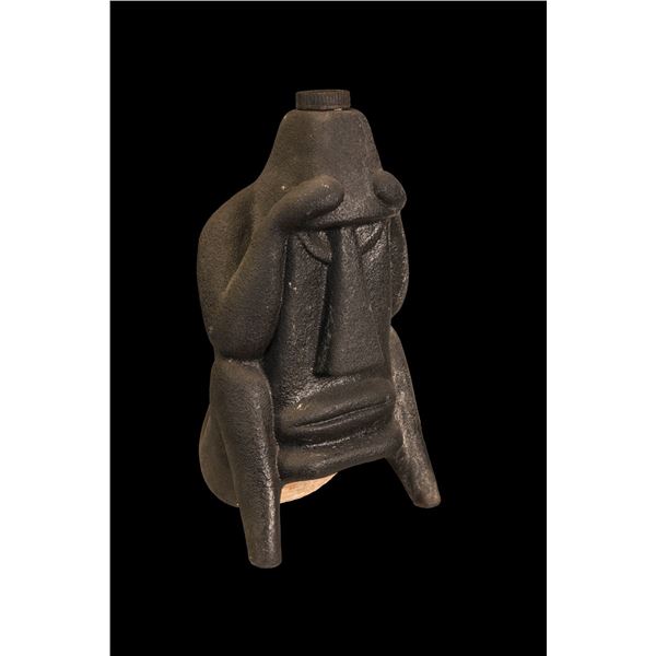 TRADER VIC'S SUFFERING BASTARD DECANTER WITH LABEL.