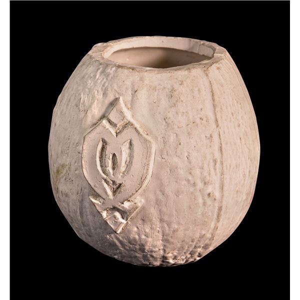 PROTOTYPE SAMOAN TURTLE COCONUT MUG MOLD PULL - UNGLAZED.