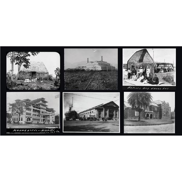 HAWAIIAN GLASS SLIDES: VARIOUS BUILDINGS.