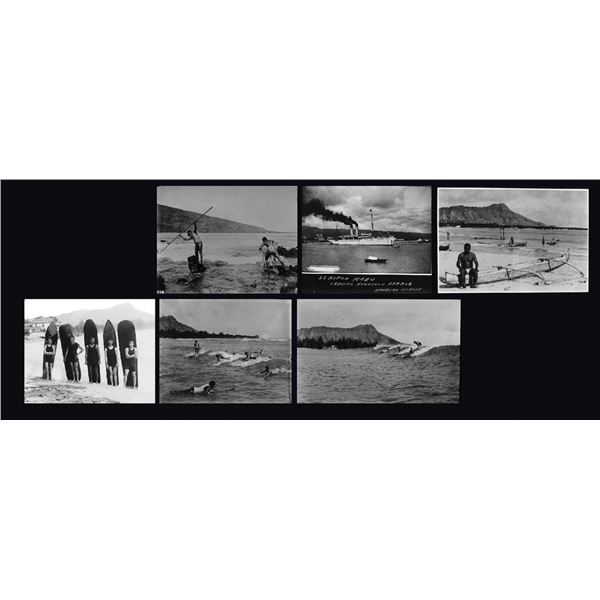 HAWAIIAN GLASS SLIDES: SURFING & FISHING.