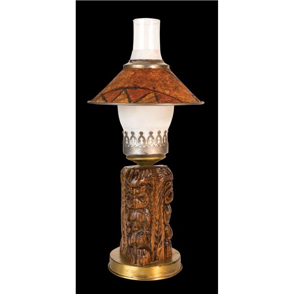 TRI-KU HAWAIIAN GOD TABLE LAMP.