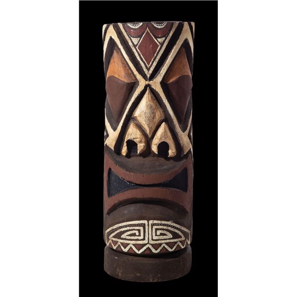 A SIGNATURE LEROY SCHMALTZ "X-TIKI" CARVING.