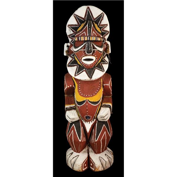 MASSIVE #134 "NEW GUINEA ABELAM FIGURE" 6 FOOT PALMWOOD TIKI.