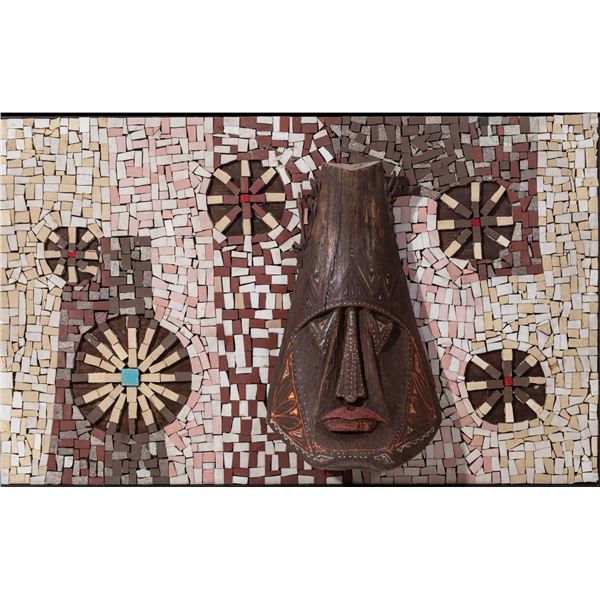 INCREDIBLE EARLY SCHMALTZ & VAN OOSTING ORIGINAL LEROY SCHMALTZ MODERNIST-PRIMITIVE MOSAIC.