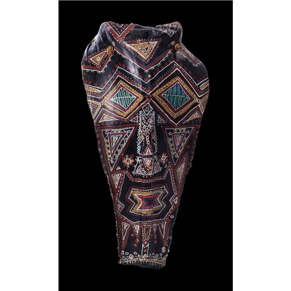 LEROY SCHMALTZ - PAINTED PALM SPATHE - "JUST AN ISLAND FACE TO TAKE ITS PLACE ON YOUR WALL".