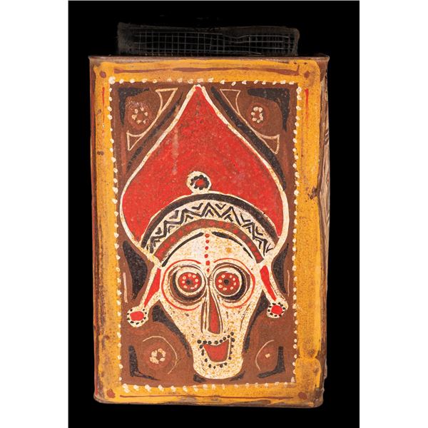 LEROY SCHMALTZ - OIL CAN HAND DECORATED LANTERN ART - MELANESIAN.