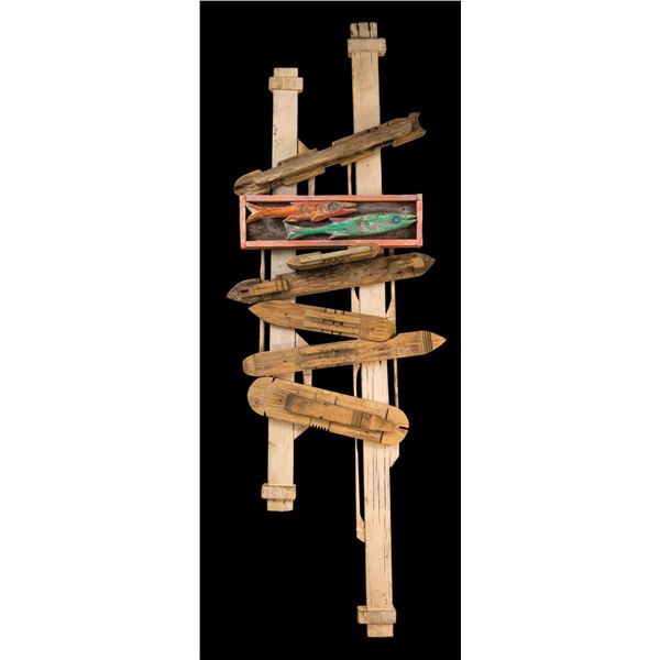 LEROY SCHMALTZ - LARGE ABSTRACT MIXED COLLAGE SCULPTURE.