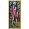 Image 1 : LEROY SCHMALTZ - "LUAU MAN #11"ACRYLIC PAINTING ON WOOD.