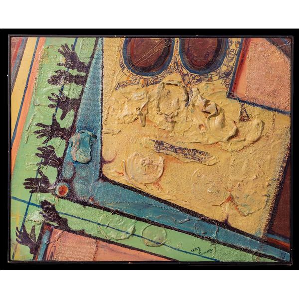 LEROY SCHMALTZ - "STREET HANDOUTS" MIXED MEDIA COLLAGE.