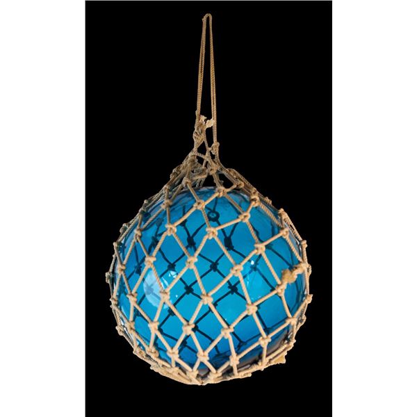 OA BLUE GLASS FISHING FLOAT WAREHOUSE SHOWROOM SAMPLE.