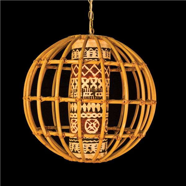 #2386-S "KOOBOO CANE SHADE" LAMP OA WAREHOUSE SHOWROOM SAMPLE.