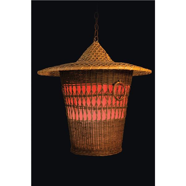 #2309 "RATTAN BASKET LAMP".